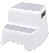 Ubbi Wide 2 Step Stool for Kids, Toddler Stool for Toilet Potty Training, Slip Resistant Soft Gri...