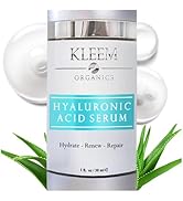 Pure Hyaluronic Acid Serum for Face with Vitamin C, Vitamin E and Green Tea, Plant-Powered Anti-A...
