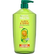 Garnier Fructis Sleek &amp; Shine Shampoo, Smoothing Shampoo for Frizzy, Dry Hair with Argan Oil and ...