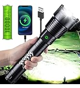 Weoxi Super Bright LED Flashlight, 2000000 High Lumen Rechargeable Flashlights with Long Handle, ...