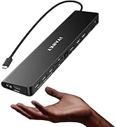 iVANKY EdgeDock 2 Laptop Docking Station with 100W Power Adapter, USB C 13-in-1 Triple Display Mo...