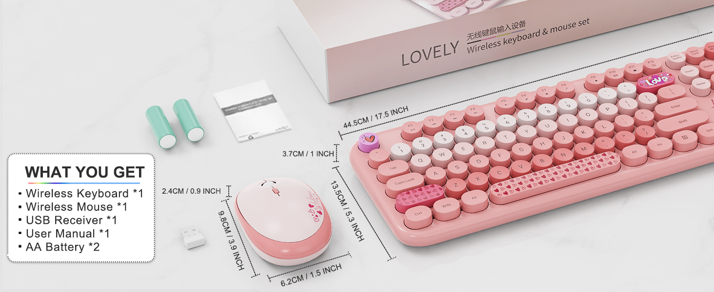 Wireless Keyboard and Mouse Set