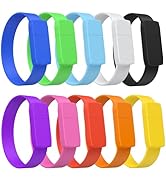 FEBNISCTE 64GB Bracelet USB Flash Drive - 10 Pack USB 2.0 Thumb Drives, Portable Multicoloured Wr...