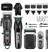 HIENA PRO Hair Clippers for Men Professional, Cordless Barber Clipper &amp; T-Blade Beard/Hair Trimme...