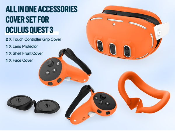 oculus quest 3 protective cover set