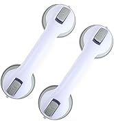 Grab Bars for Bathtubs and Showers, Shower Handle 12 Inch Strong Suction Shower Bar(2 Pack) -Gray...