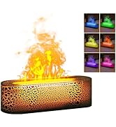 Essential Oil Diffusers 150ml, Flame Diffuser Humidifier for Essential Oils with 7 Colors Changin...