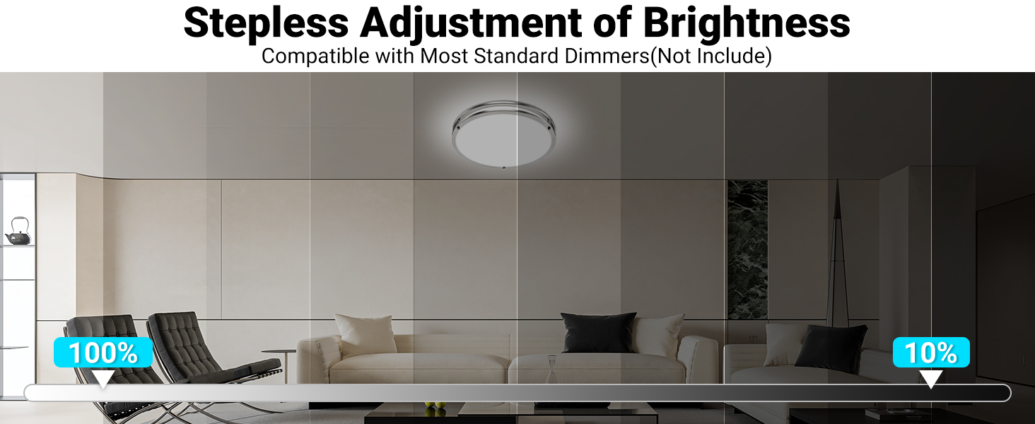 stepless adjustable of brightness