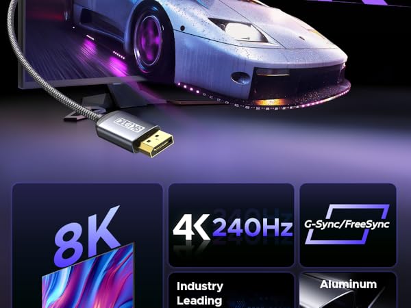 USB C to DisplayPort 1.4 Cable 8K