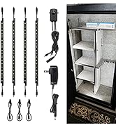 TORCHSTAR LED Safe Lighting Kit, (4) 12 Inch Linkable Light Bars + Motion Sensor + UL Power Adapt...