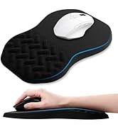 Ergonomic Mouse Pad Wrist Support with Massage Design, Relieve Wrist Pain Mousepad, Wrist Rest Pa...