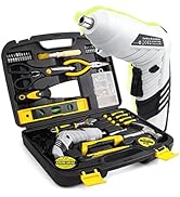 DOWELL Homeowner Tool Set 136 Pieces General Household Hand Tool Kit with Plastic Tool box Storag...