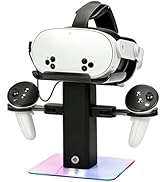 SOTY Charging Dock for MetaQuest 3S, Vertical Charging Stand with LED Lights, Compatible with Que...