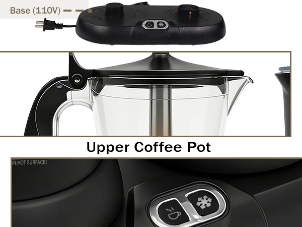 2-in-1 Milk Frother Electric Foam Maker and Moka Coffee Maker Espresso Maker