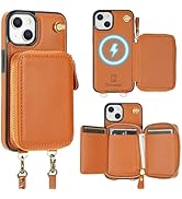 Bocasal for MagSafe Crossbody Wallet Case Compatible with iPhone 14 iPhone 13, RFID Blocking Prot...