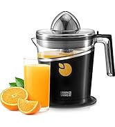 LEBENLANG - Electric juicer max juice yield black | Citrus juicer + 2 cones 40W | Lemon, lime, or...