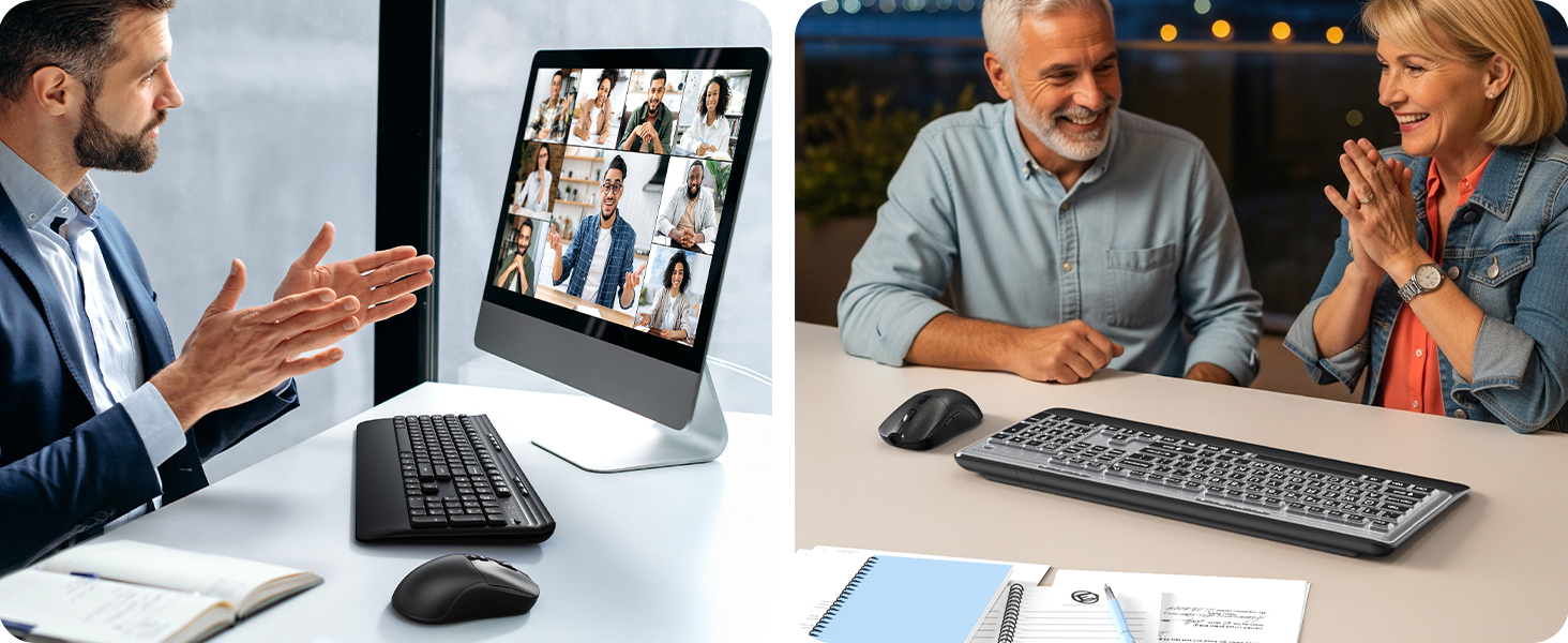 black keyboard and mouse