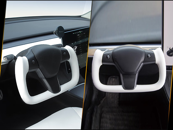 Yoke Steering Wheel for Model 3/Y-2017-2023 Personalized, Modified Real Carbon Fiber Steering Wheel