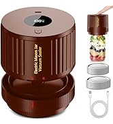 LOVE MOMENT Electric Mason Jar Vacuum Sealer Kit for Wide Mouth and Regular Mouth Mason Jar - Brown