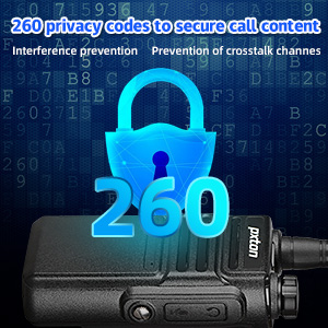 pxton walkie talkies privacy code