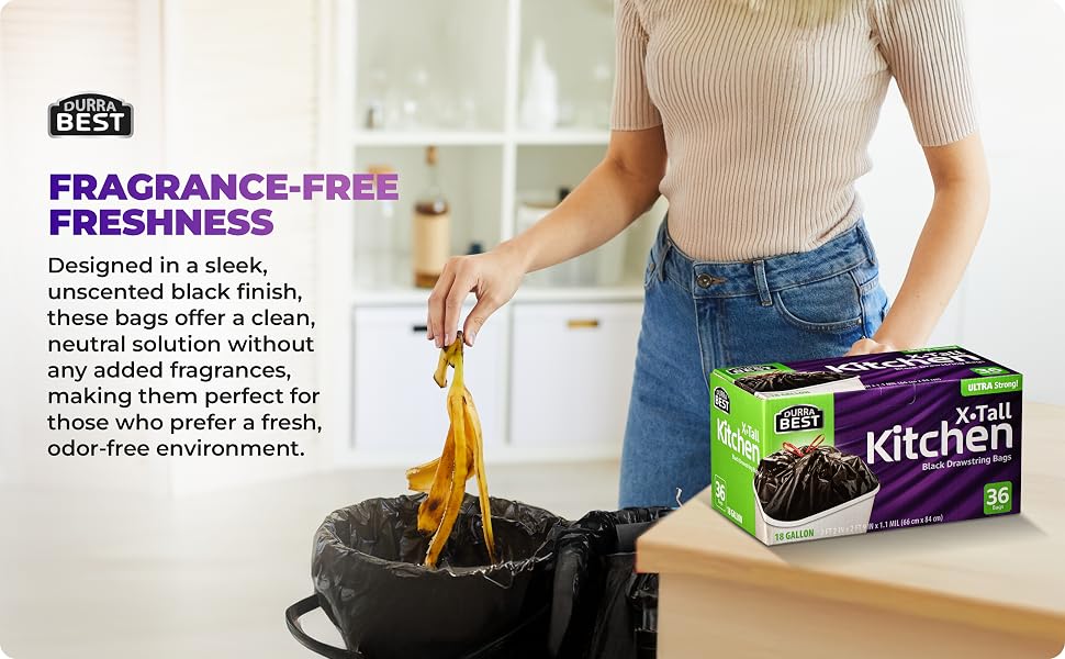 X-Tall Kitchen Drawstring Trash Bags 4