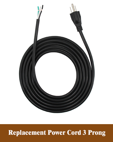 3 prong replacement power cord