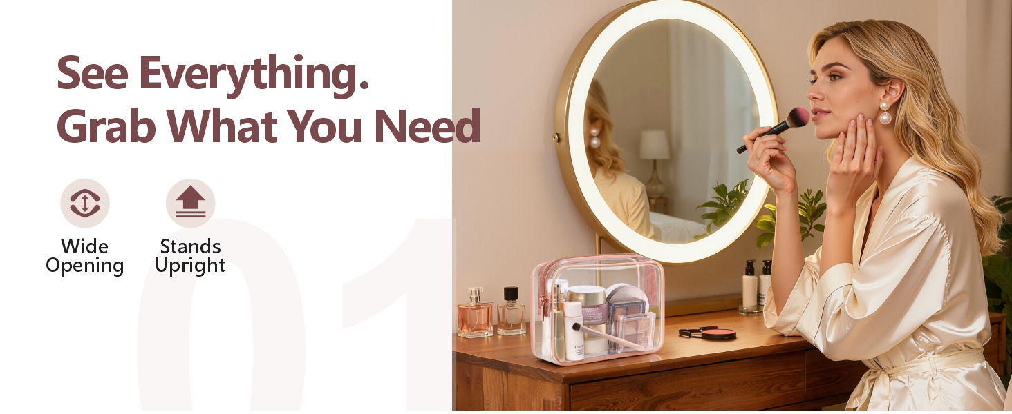 clear makeup bag