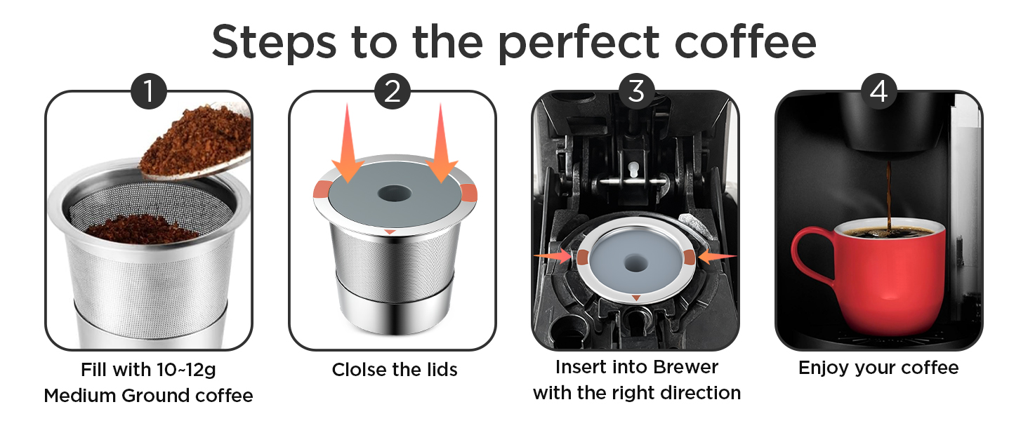 how to use the reusable k cups