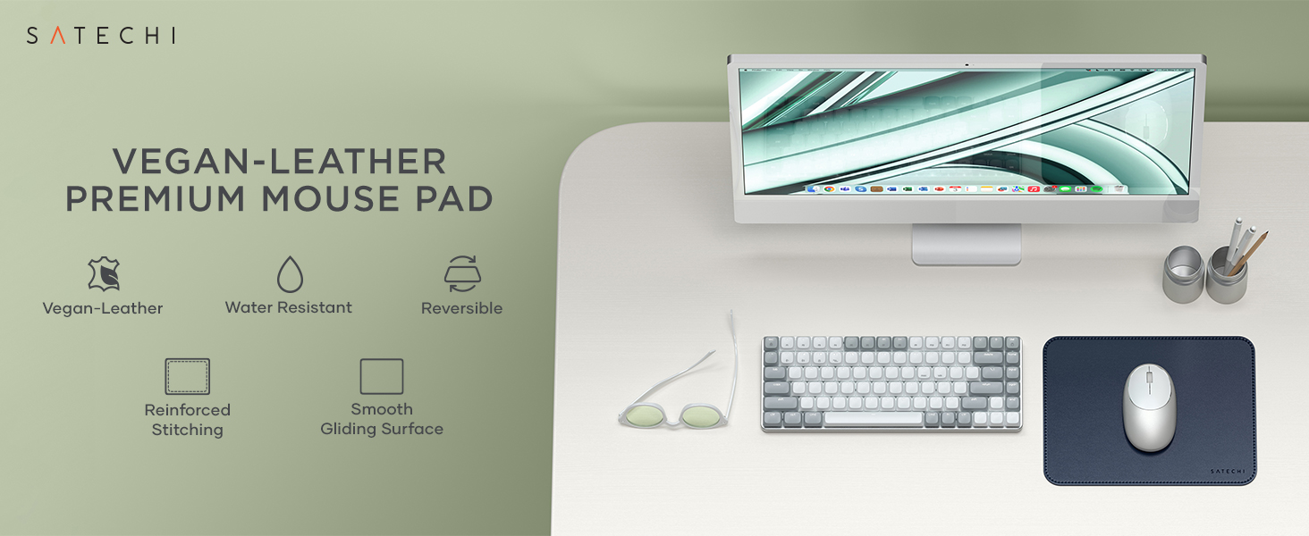 Vegan-Leather Premium Mouse Pad