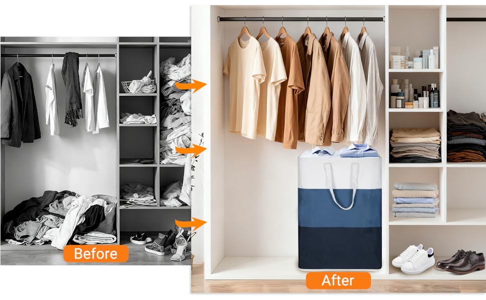 space-saving for closet storage basket