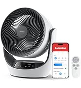 SwitchBot Smart Desk Fan, ???????? Ultra Quiet, 9 Speeds Strong Airflow, 9H Timer, Compatible wit...