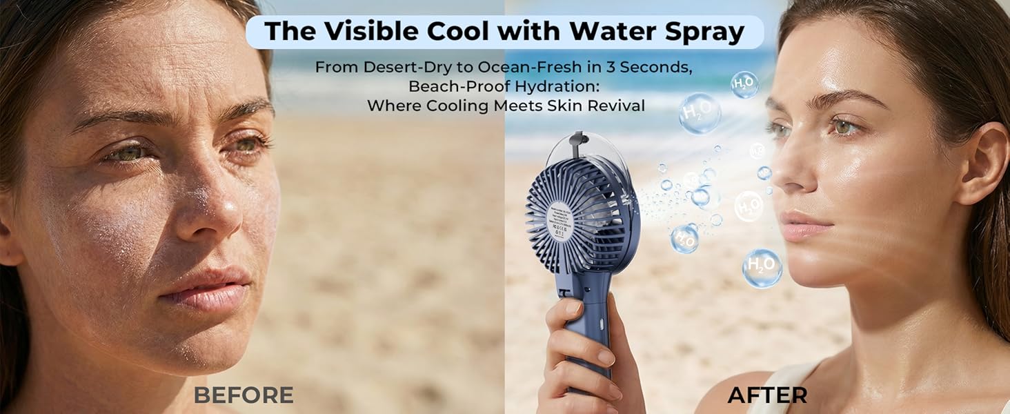 portable fan with mist