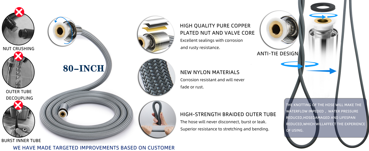 shower head with hose