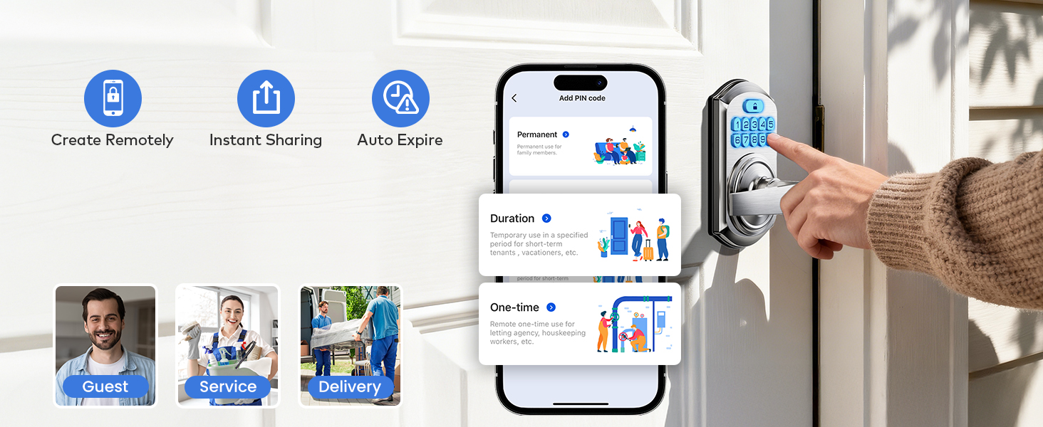 Share and control duration &amp;amp;amp; one-time passcodes remotely