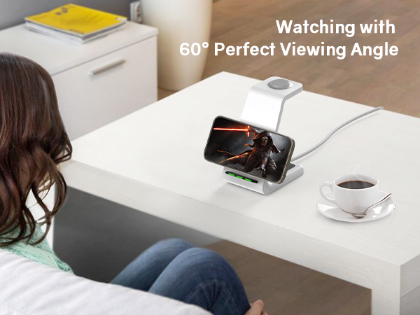 CIYOYO 3 in 1 Wireless Charging Station for iPhone Wireless Charger