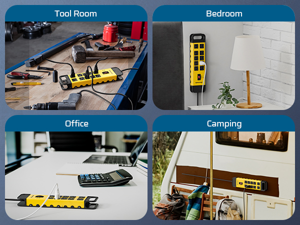 Metal Surge Protector Power Strip