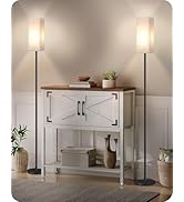 GOEBLESON 2 Pack Floor Lamp, Pole Lamp with Foot Switch, Modern Standing Lamp Lampshade, Minimali...