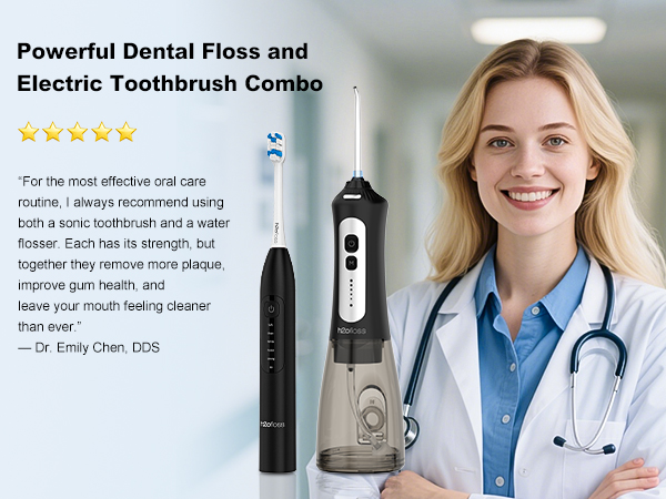 2 in 1 electric toothbrush and water flosser