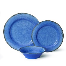 melamine dinnerware sets blue