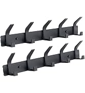 Coat Rack Wall Mounted,5 Coat Hooks for Hanging Coats,Heavy Duty Metal Double Hook Rack Hook Rail...