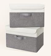 GRANNY SAYS Fabric Storage Boxes, Keepsake Box, Large Storage Bins with Lids, Closet Organizers, ...