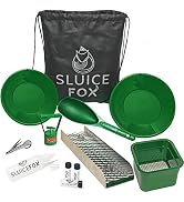 Compact Gold Panning Kit with Portable Sluice: Includes Miners Moss, Gold Trap Mat, Sand Separato...