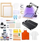 Caydo 59 Pieces All-in-One Screen Printing Kit with Screen Printer, 50W Exposure Screen Printing ...