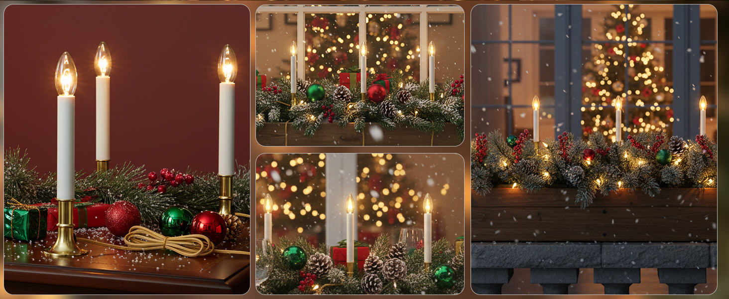electric candles for windows