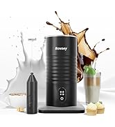 Electric Milk Frother Handheld Bundle,4 in 1 Automatic Milk Frother and Steamer Set,Cold Foam Mak...