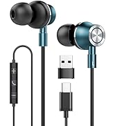 USB C Wired Earbuds, in Ear Earphones USB Type C Headphones for Laptop with Microphone, Magnetic ...