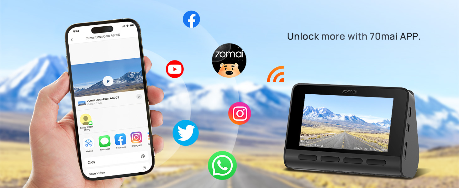 Unlock more with 70mai APP