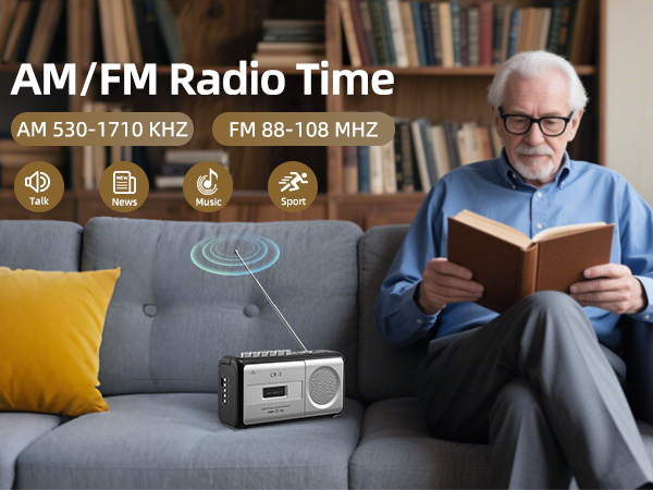  Portable Cassette Player Boombox