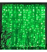 Qunlight Star 304 LED 9.8ftx9.8ft 30V 8 Modes,Window Curtain String Lights Wedding Party Home Gar...