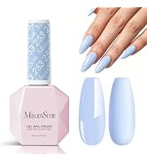 MelodySusie Ultra Pigment Baby Blue Gel Nail Polish,15ML Full Coverage Solid Color Gel,Soak Off U...
